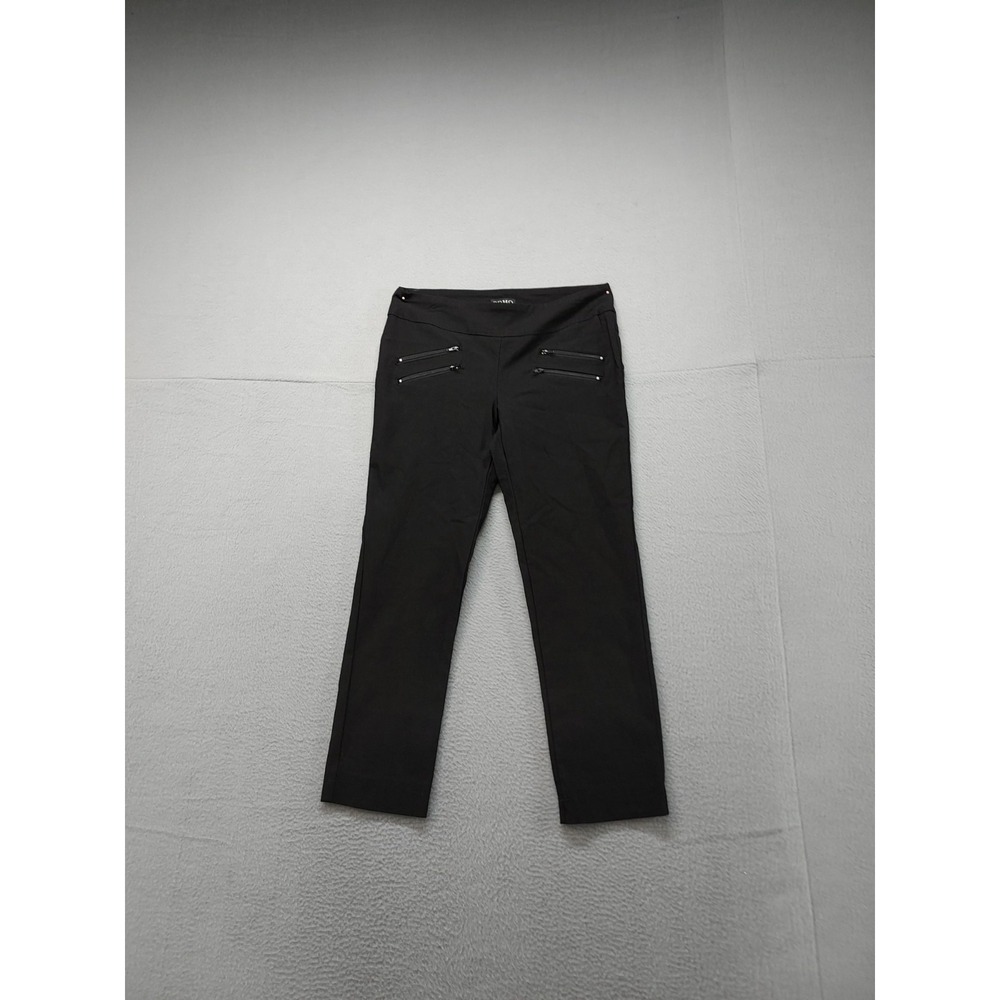 Soho Women Pant 30 Black Slim Fit Front‎ Zip Comfort Stretch Pull On Trouser